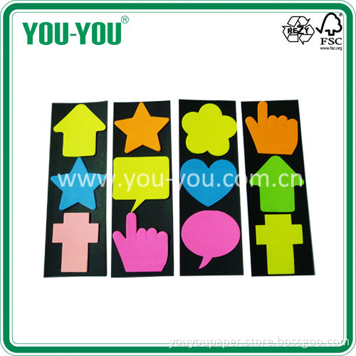 Low Price Irregular Shape Color Sticky Note Memo Cube